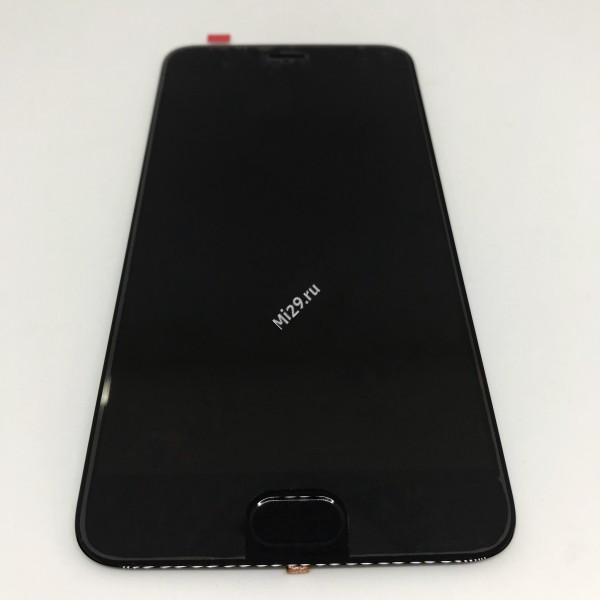Дисплей Xiaomi Mi6 черный со сканером отпечатка пальца