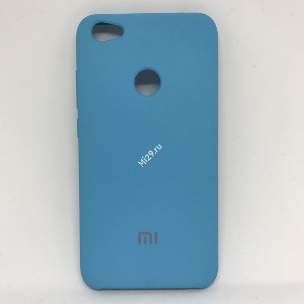 Чехол soft-touch голубой Redmi Note 5A Prime