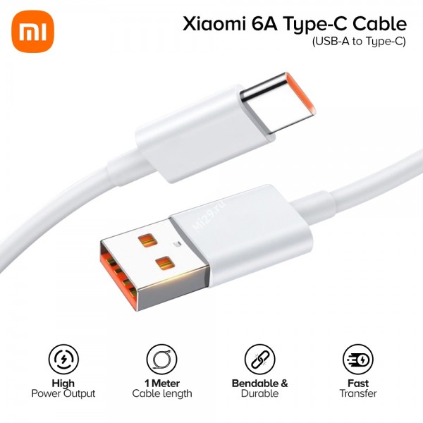 Кабель Xiaomi 6A Type-A to Type-C Cable (BHR6032GL)